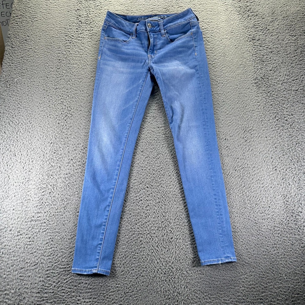 American Eagle Outfitters Jeans Women 4 Blue Cotton Denim Jegging Casual Stretch